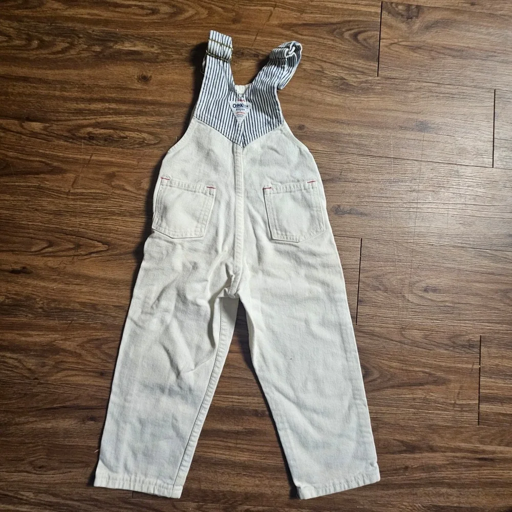Lot of 2 Vintage OshKosh B'gosh Overalls Denim Shortalls‎ Set 12M Made in USA